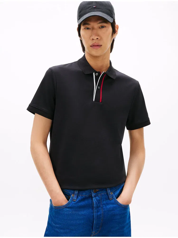 Футболка поло интерлок TOMMY HILFIGER, Black