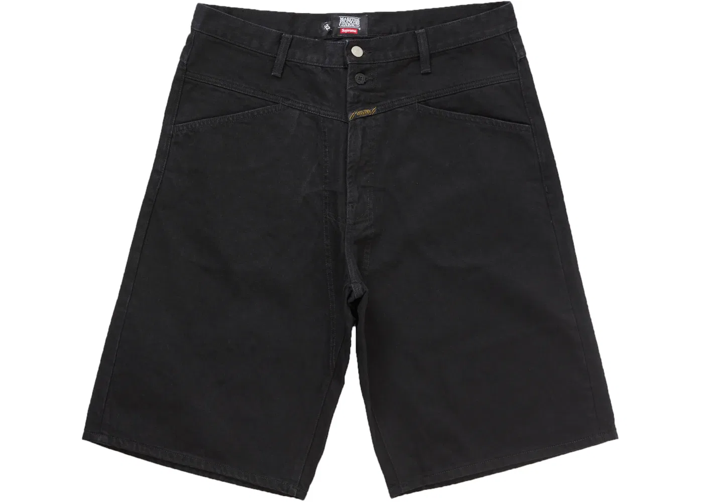 Мужские шорты с боковыми швами Supreme Marithé + François Girbaud X-Seam Baggy Denim Short, Black