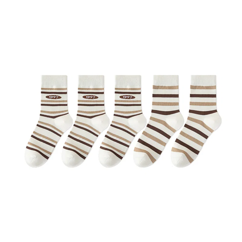 Детские носки 5 пар MINISO, 3 Numbers 1997+2 Wide Stripes