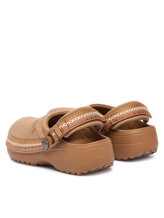 Шлепанцы Crafted clog Crocs, коричневый — фото 3