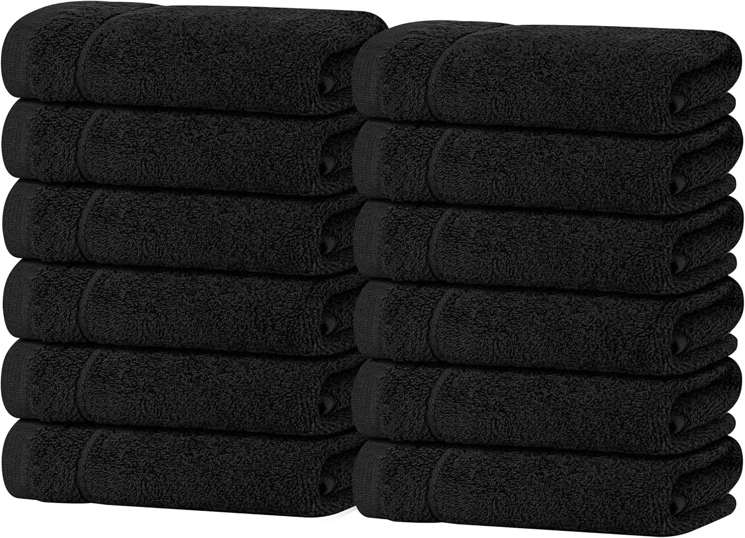 Мочалки Tens Towels, 12 шт, 30,5 x 30,5 см, Черный