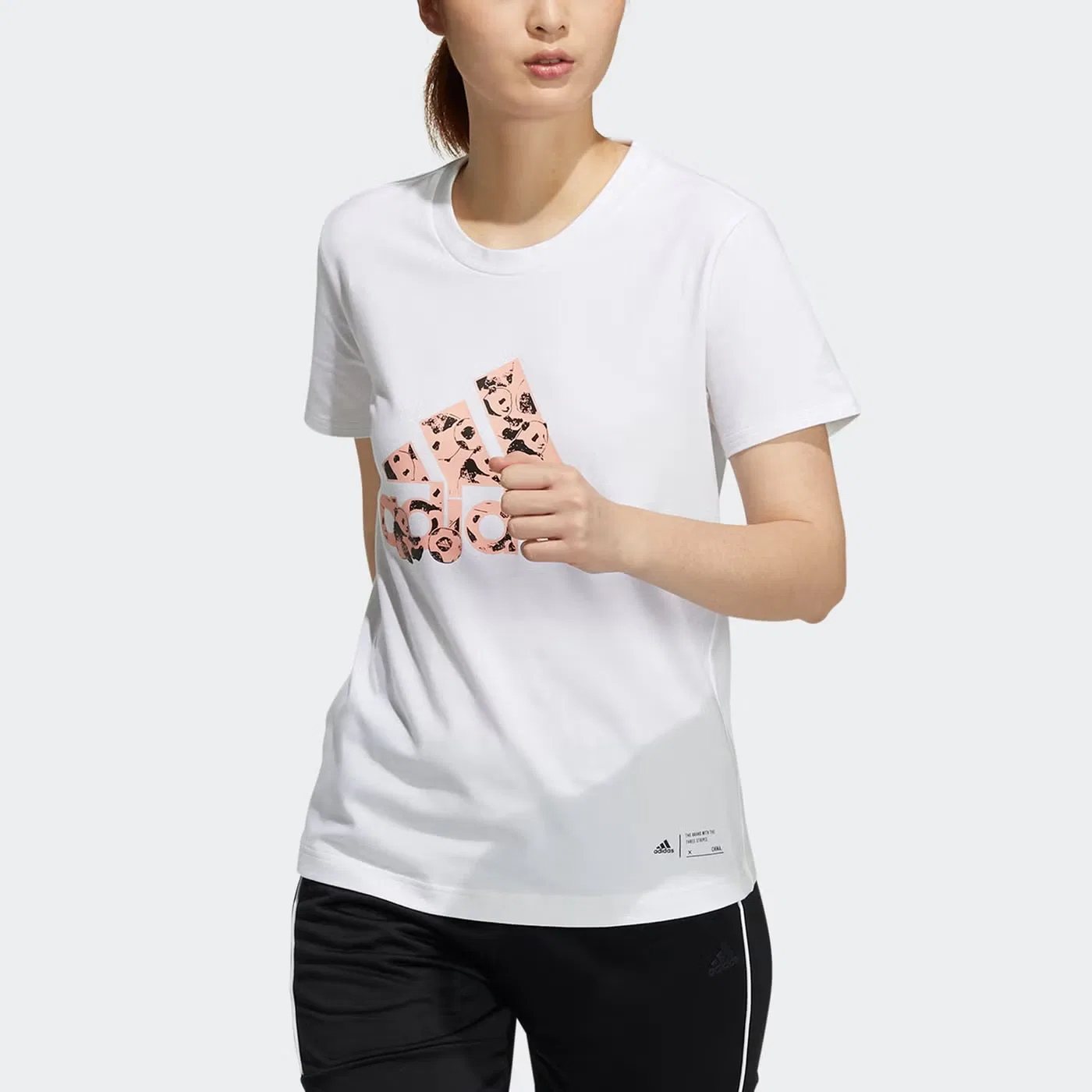 Футболка с принтом China Adidas, белый — фото 3