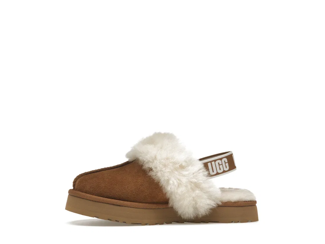 Детские тапочки с мехом UGG Funkette Slipper UGG, Chestnut — фото 3