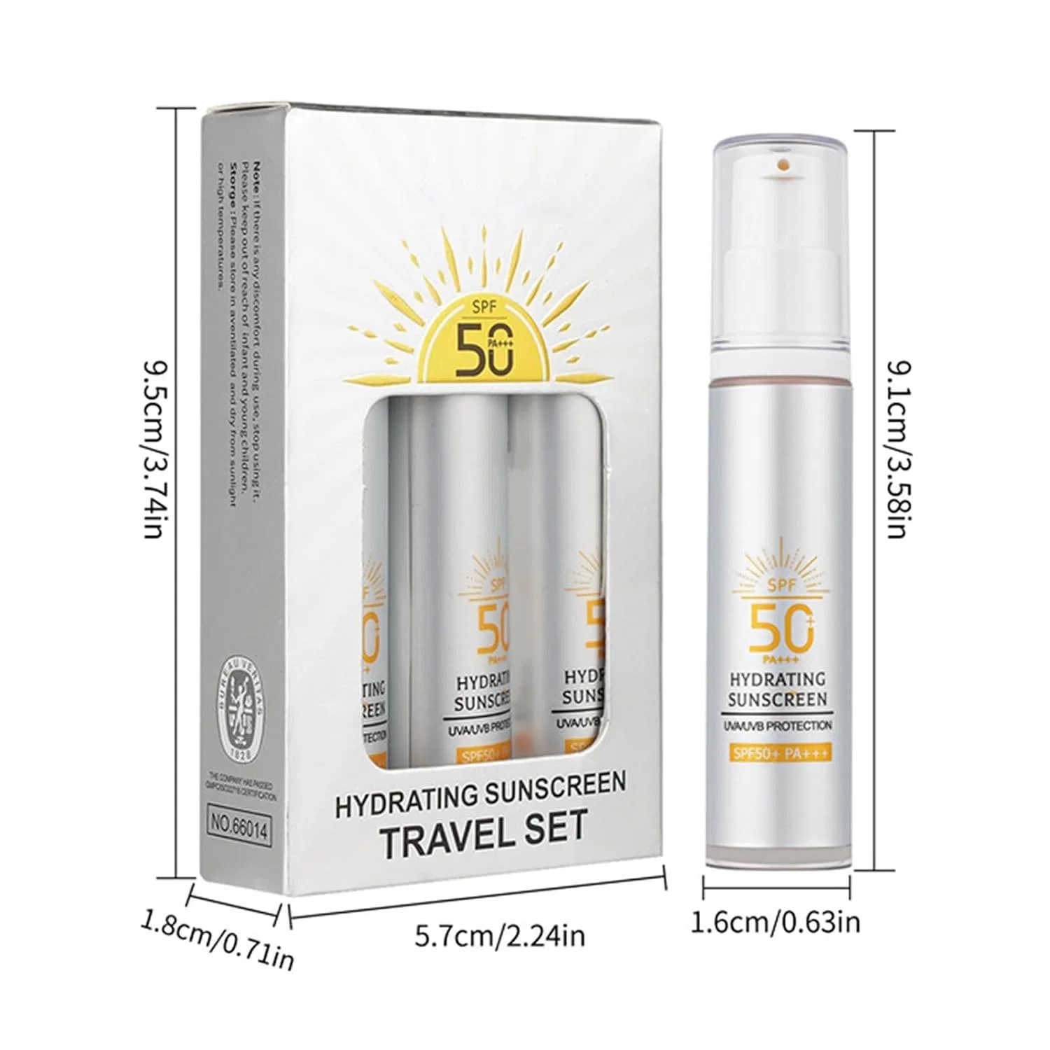 Солнцезащитный крем для лица SPF 50+, увлажняющий, 70 г Generisch — фото 2