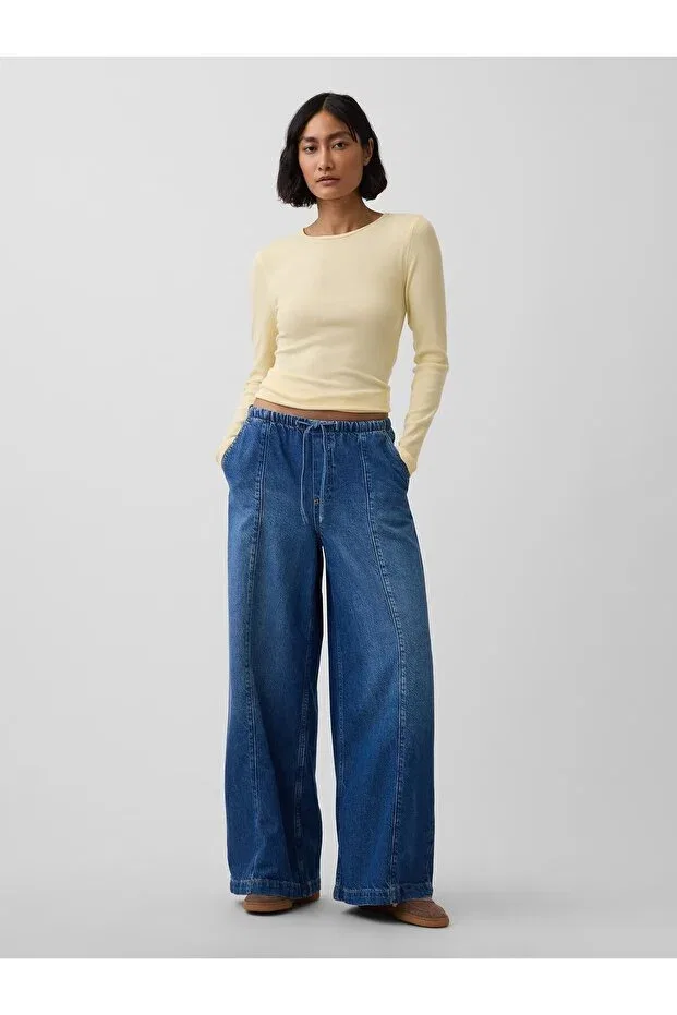 Женские джинсы свободного кроя Gap, Blue-000