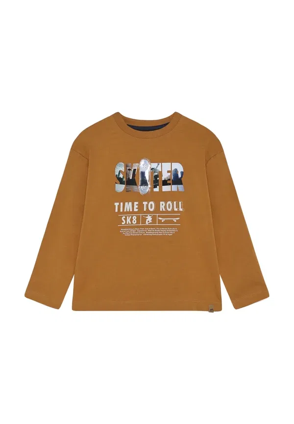 Топ с длинным рукавом, спортивный дизайн Long sleeve Minymo almond, миндальный