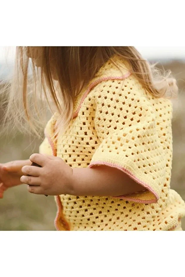 Детская рубашка для мальчиков хлопковая Organic Cotton Rainbow Bienvenu Baby, Sarı — фото 4