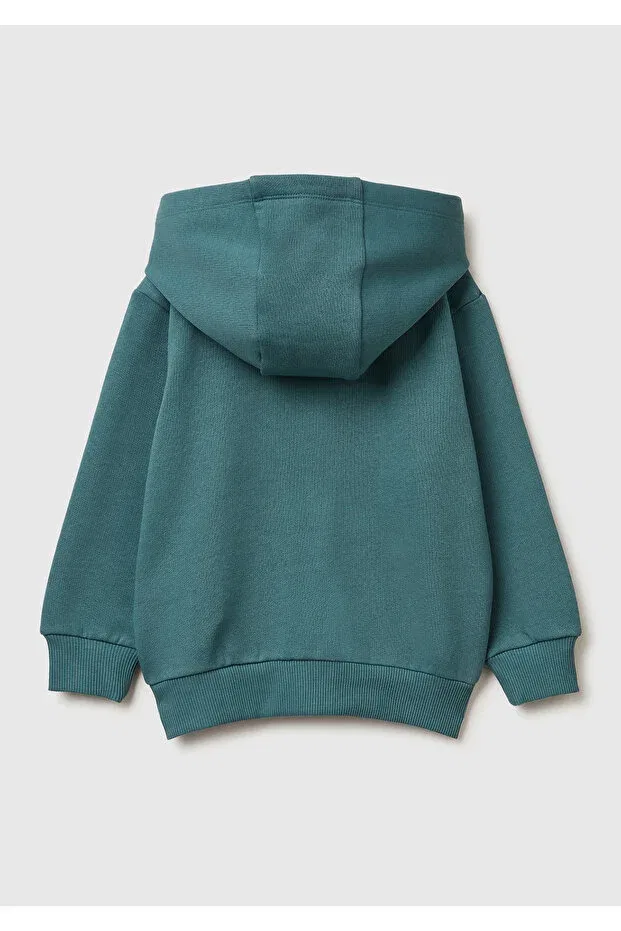 Детские свитшот для мальчиков с принтом United Colors Of Benetton, Gray-Green — фото 2