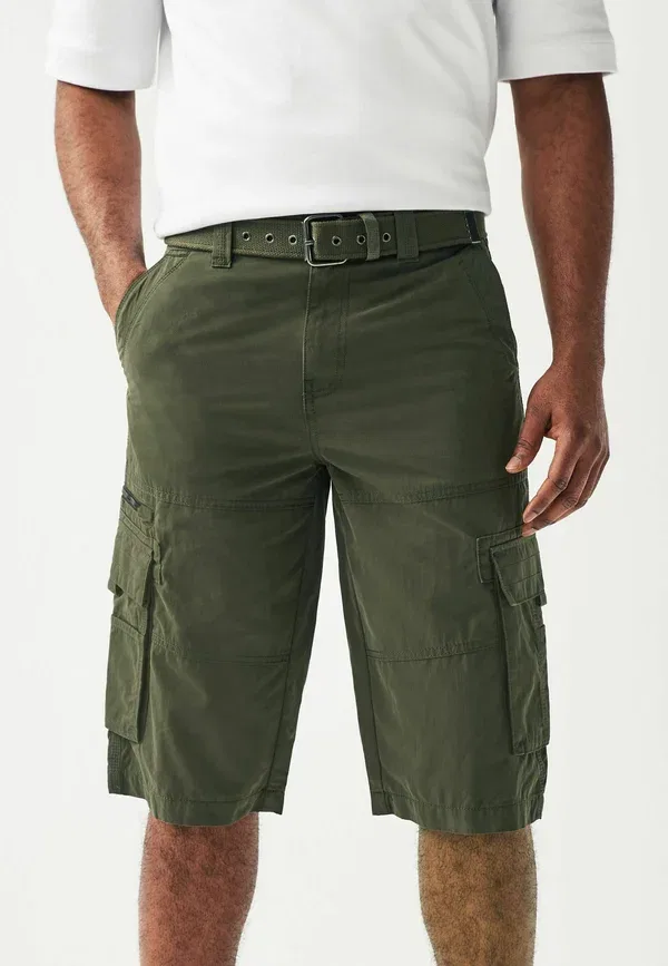 Шорты хлопковые Regular fit Next, Khaki Green, зеленый/хаки