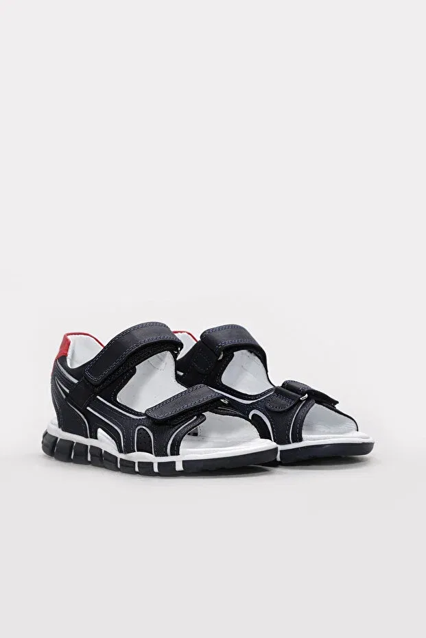 Детские сандалии с тропическим принтом Ayakkabıhane, Black-Nubuck
