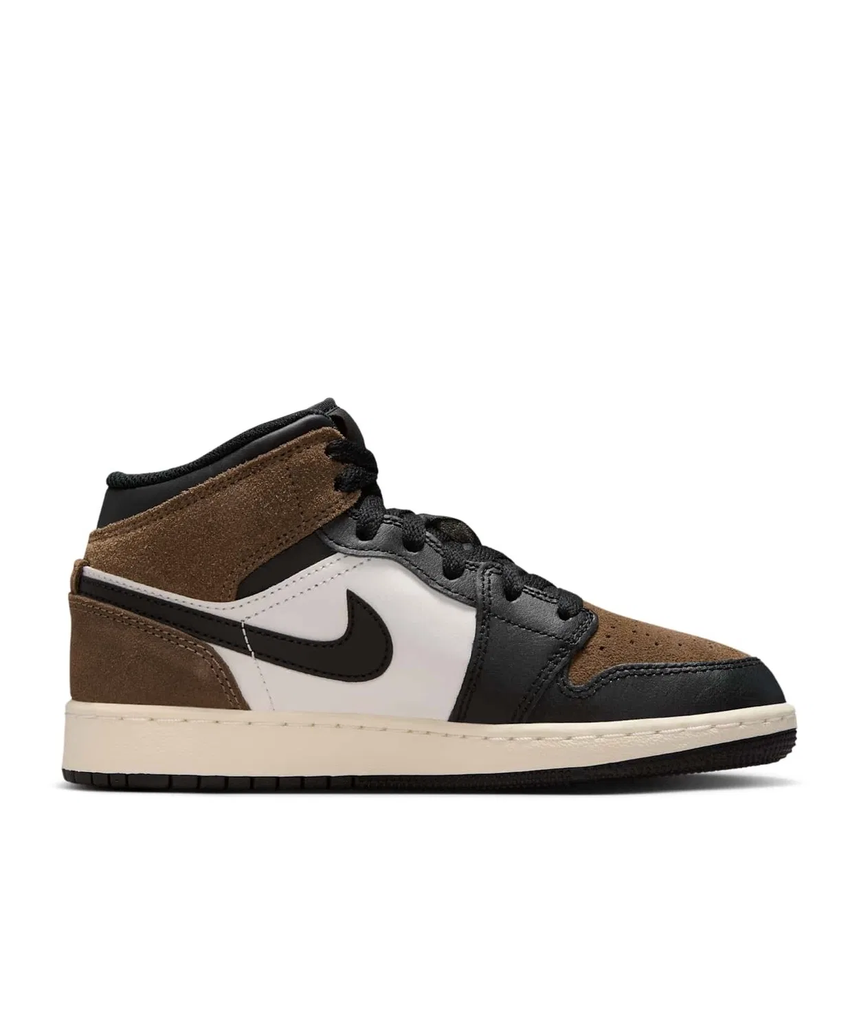 Детские кроссовки с высоким берцем Air Jordan 1 Mid JORDAN BRAND, Black — фото 3