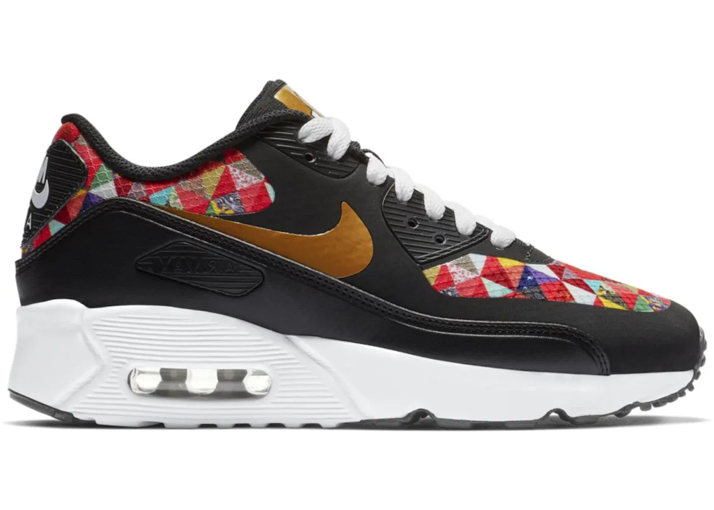 Детские кроссовки Lifestyle Nike Air Max 90 Ultra 2.0, Black/Metallic Gold-White