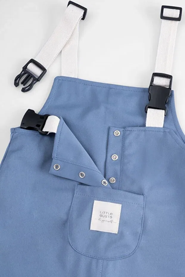 Детский для мальчиков комбинезон хлопковый Liquid-Proof baby activity romper Little Gusto, Blue — фото 4