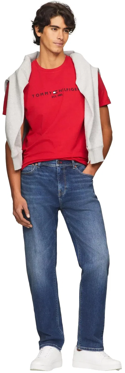 Мужская футболка с вышивкой Tommy Logo Tommy Hilfiger, 2-Primary Red — фото 2