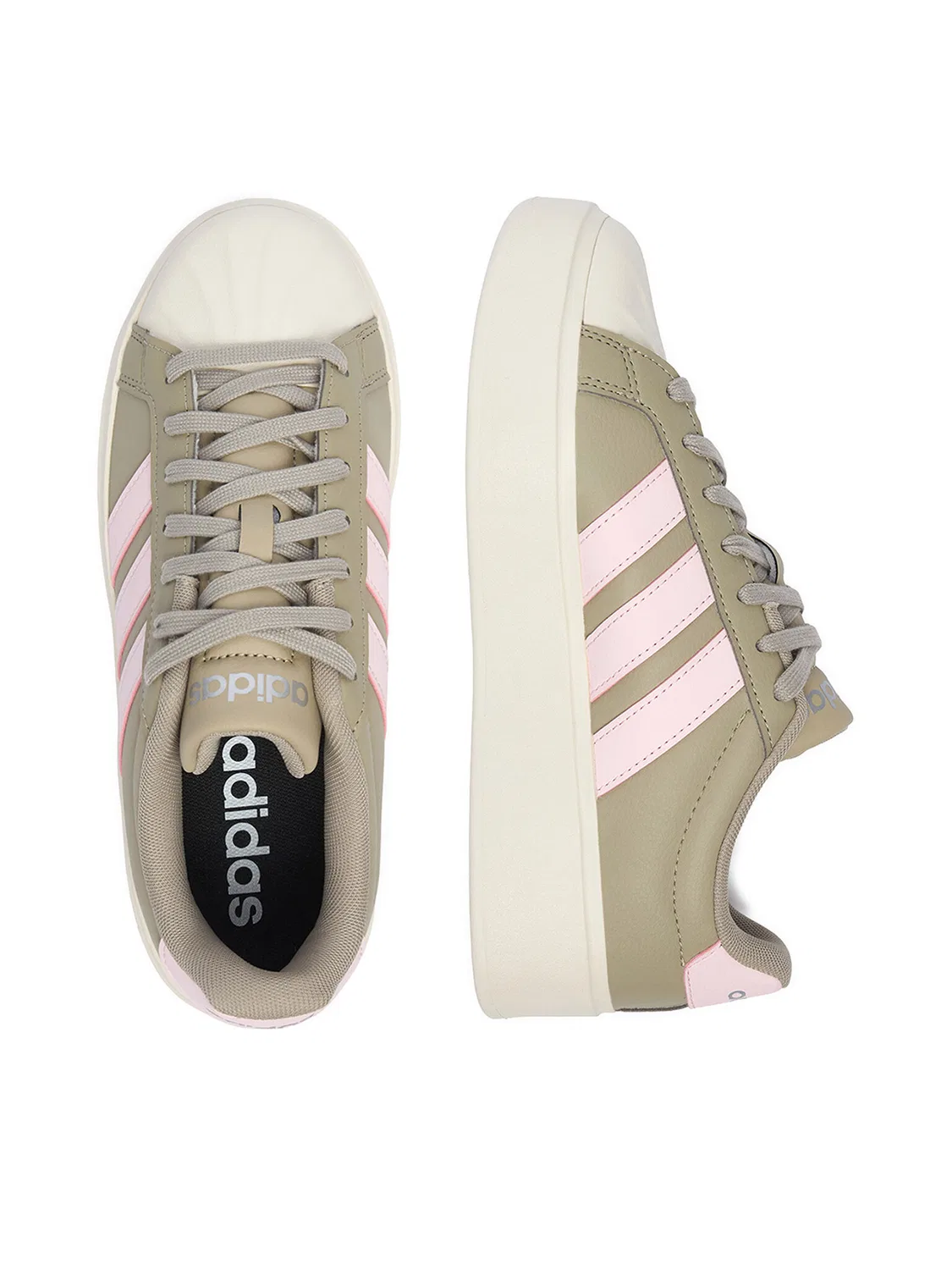 Кроссовки для девочки BOLD Adidas, хаки — фото 4