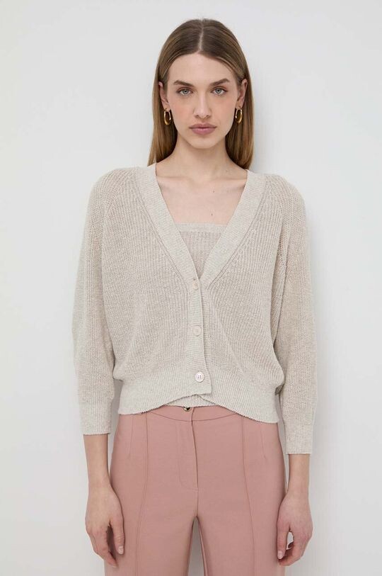 

Кардиган и топ Max Mara Leisure, бежевый