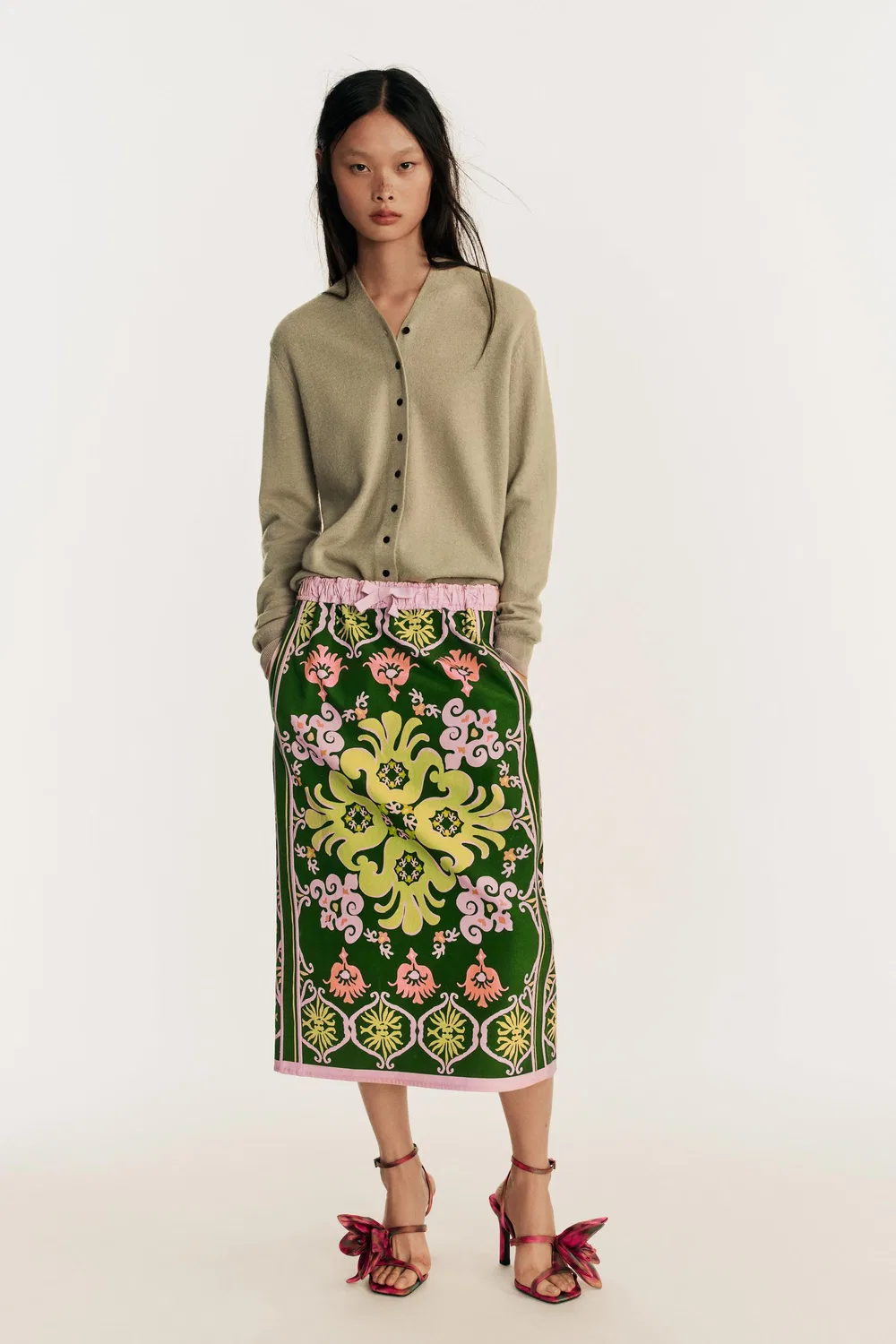 Юбка миди с принтом, ограниченная серия. ZARA, Printed