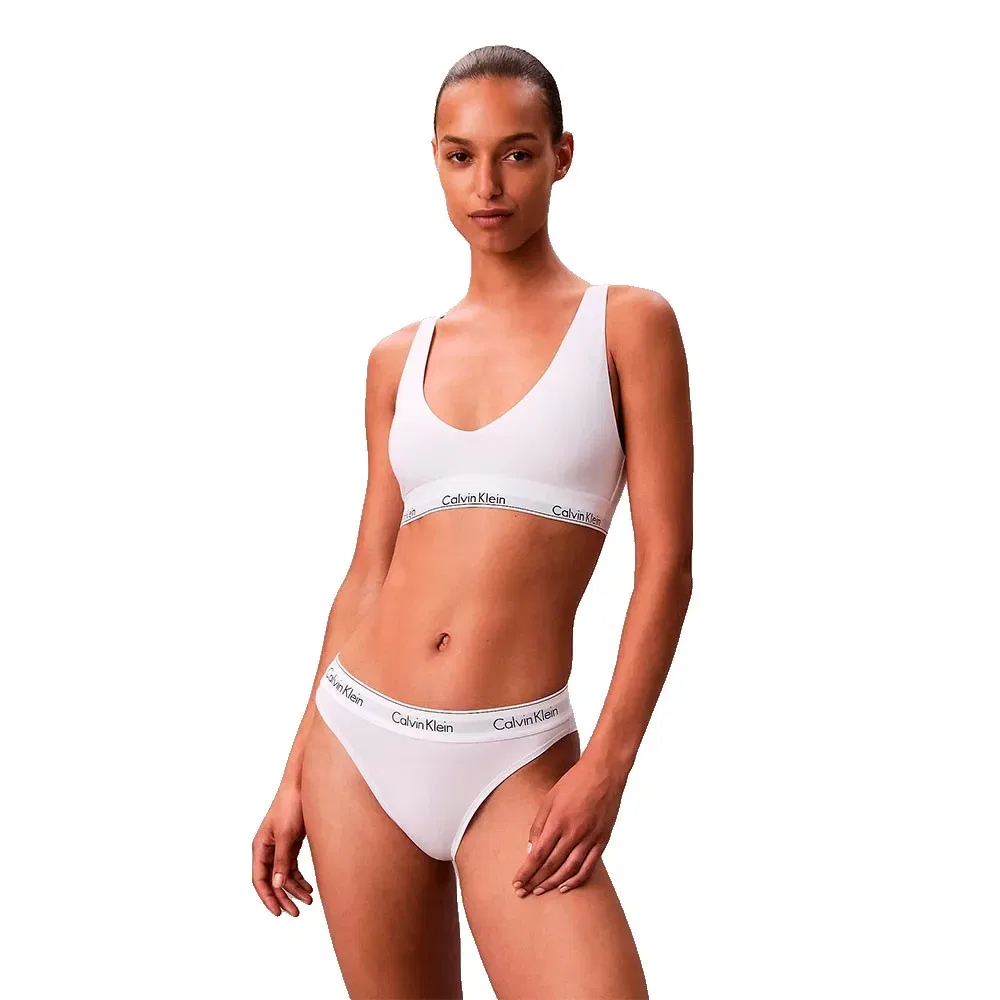 Треугольный бюстгальтер Calvin Klein, белый — фото 3