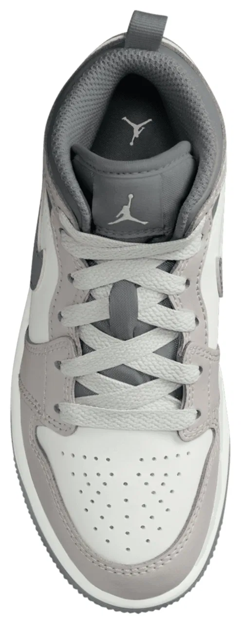 Детские кроссовки Jordan AJ 1 Mid, цвет Enigma Stone/Summit White/Olive Grey — фото 3