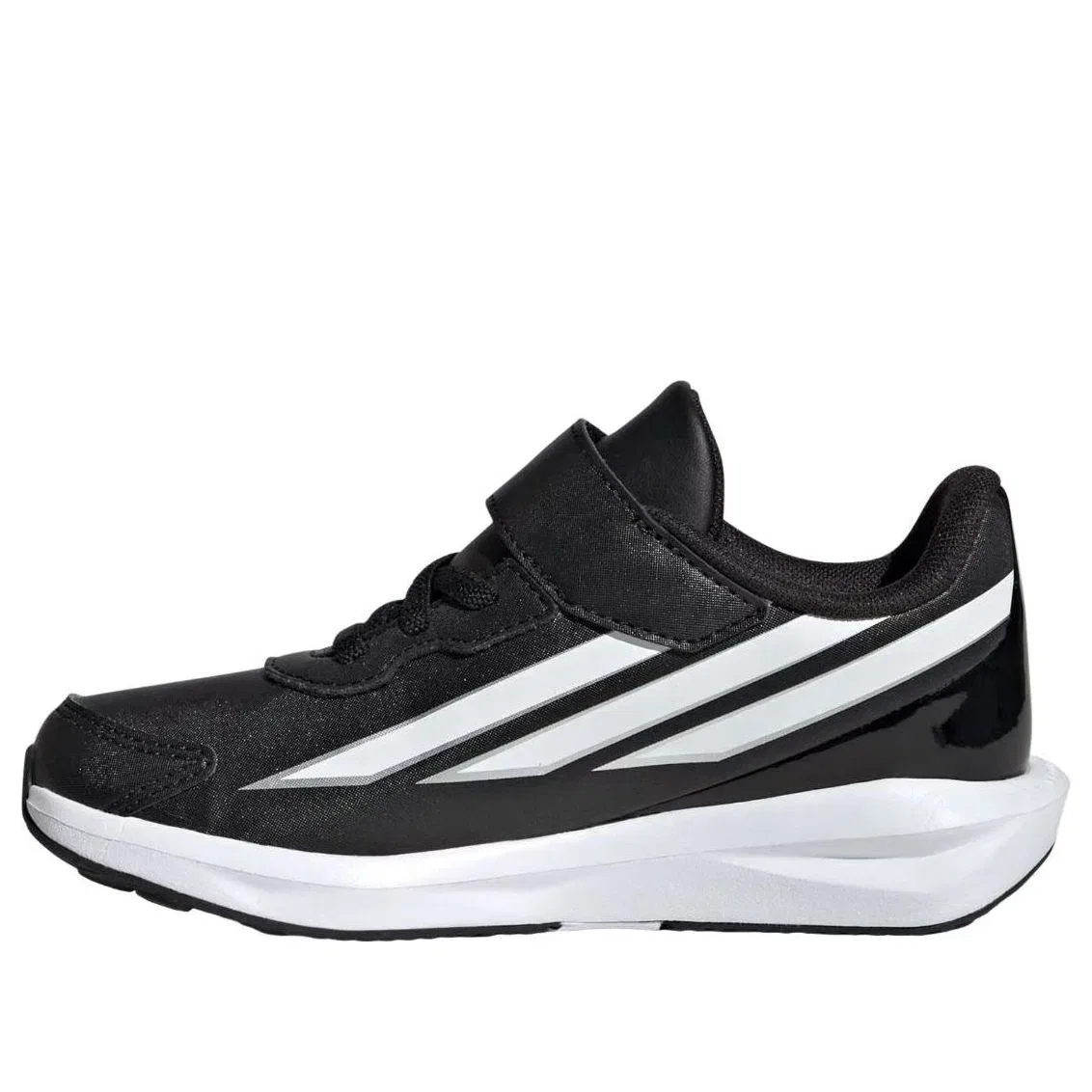 Детские кроссовки с закрытой шнуровкой Faito Black White Turbo Adidas, черный