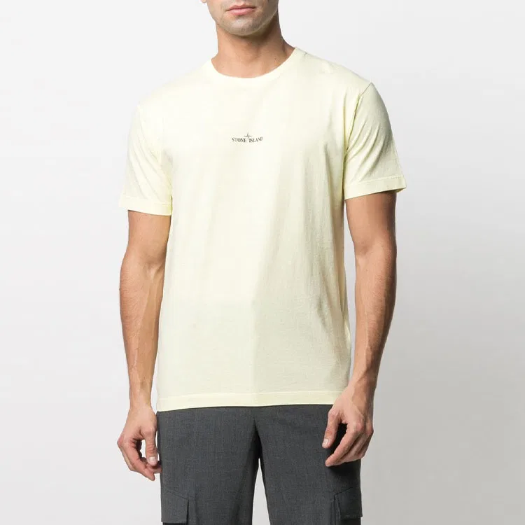 Футболка с круглым вырезом, свободного кроя, Stone Island, Beige Yellow — фото 4