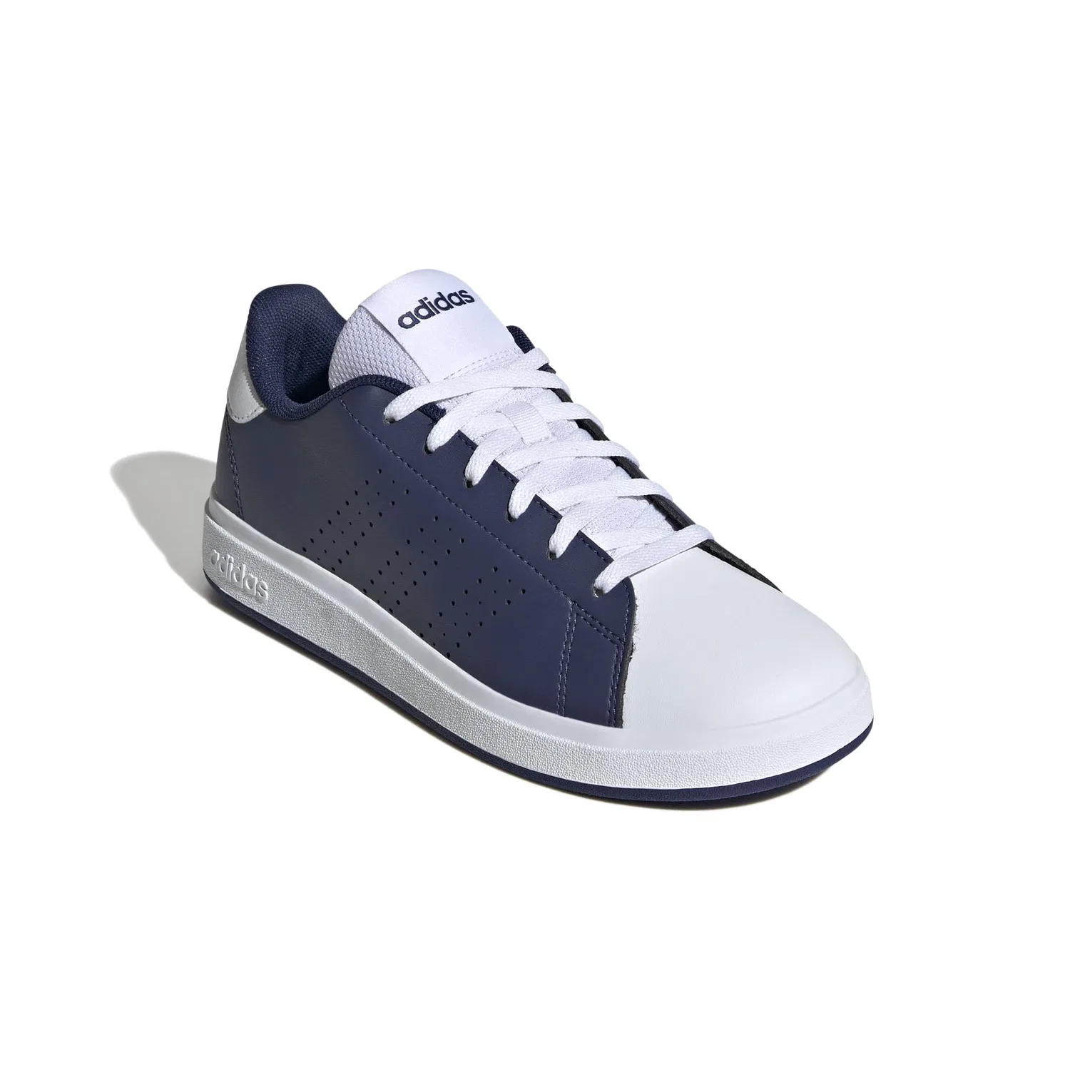 Детские кроссовки для мальчиков с шнуровкой Advantage Base 2.0 Junior Adidas, Dark Blue Ftwr White Grey Two — фото 3