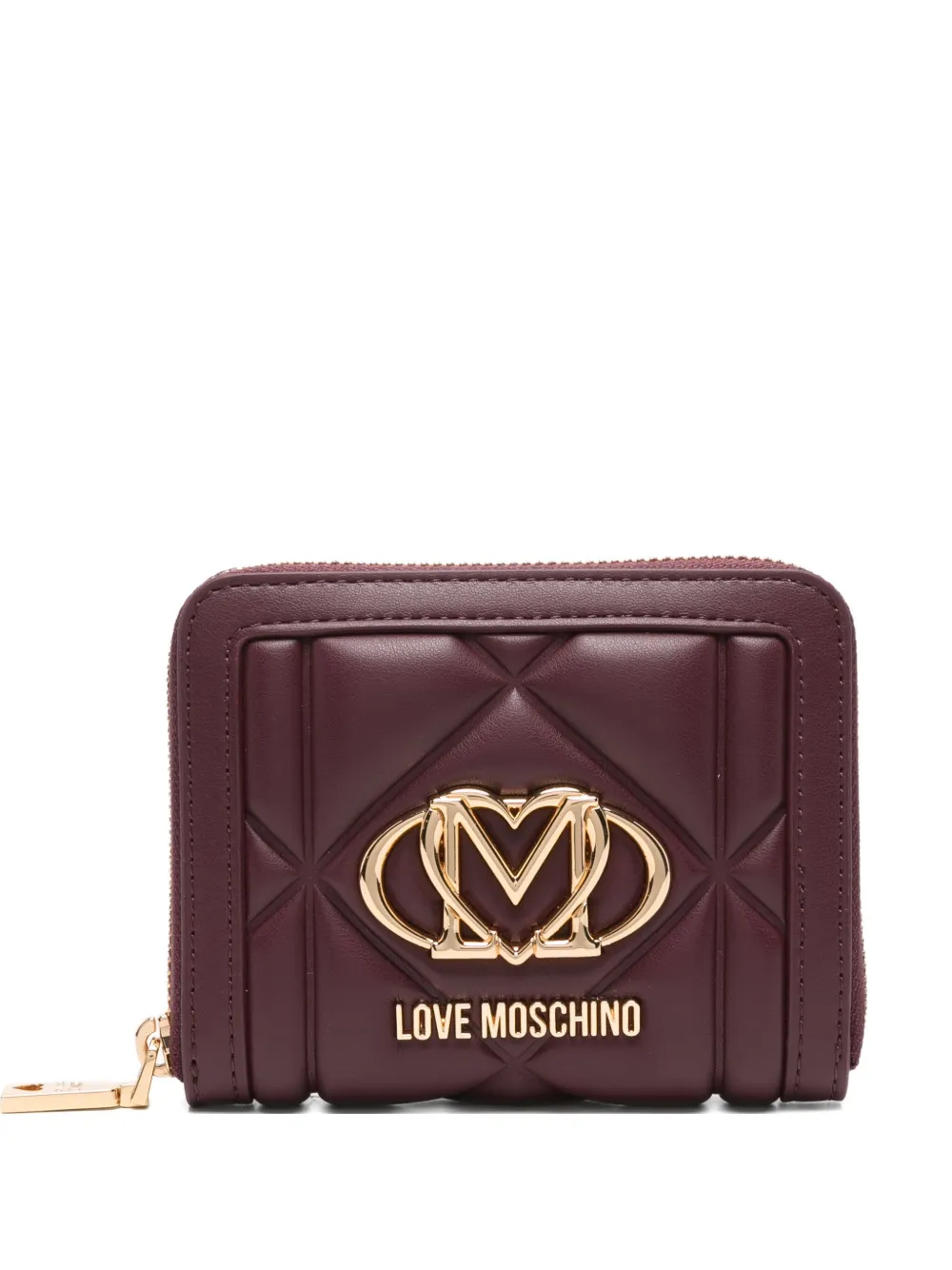 

Стеганый кошелек с логотипом Love Moschino, красный