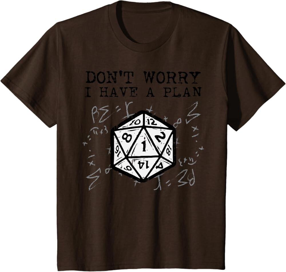 

Детская футболка RPG Gamer Dont Worry I Have Plan, коричневый