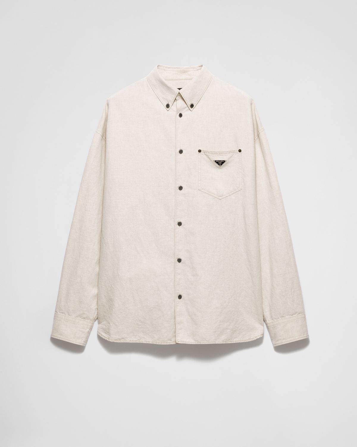 

Рубашка из шамбре Prada, бежевый