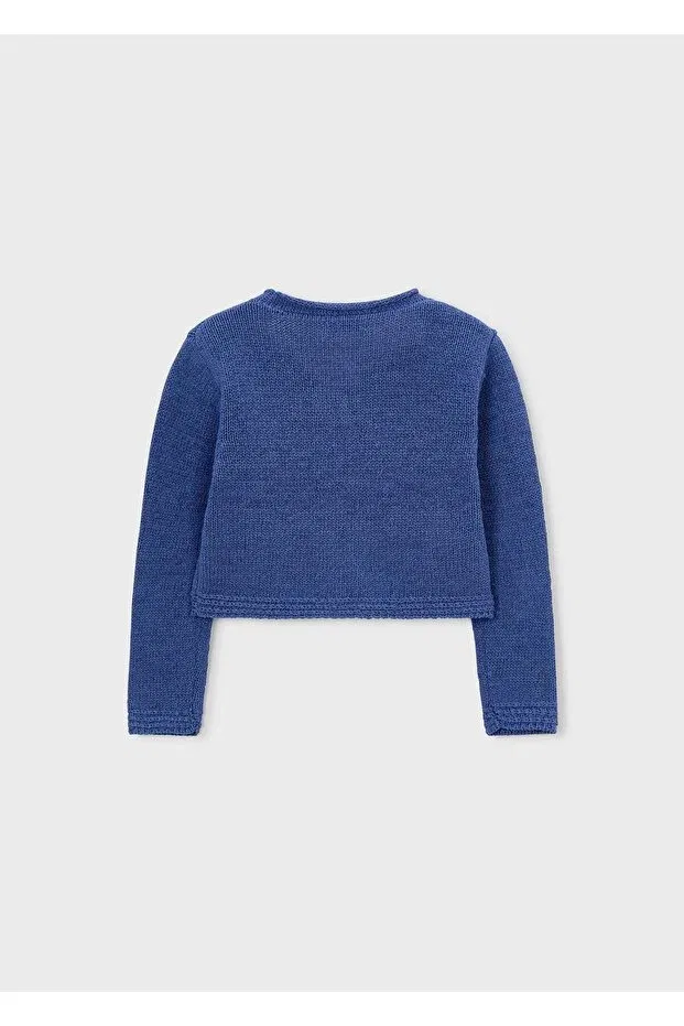 Детское для девочек кардиган с V-образным вырезом Mayoral, Navy Blue — фото 3