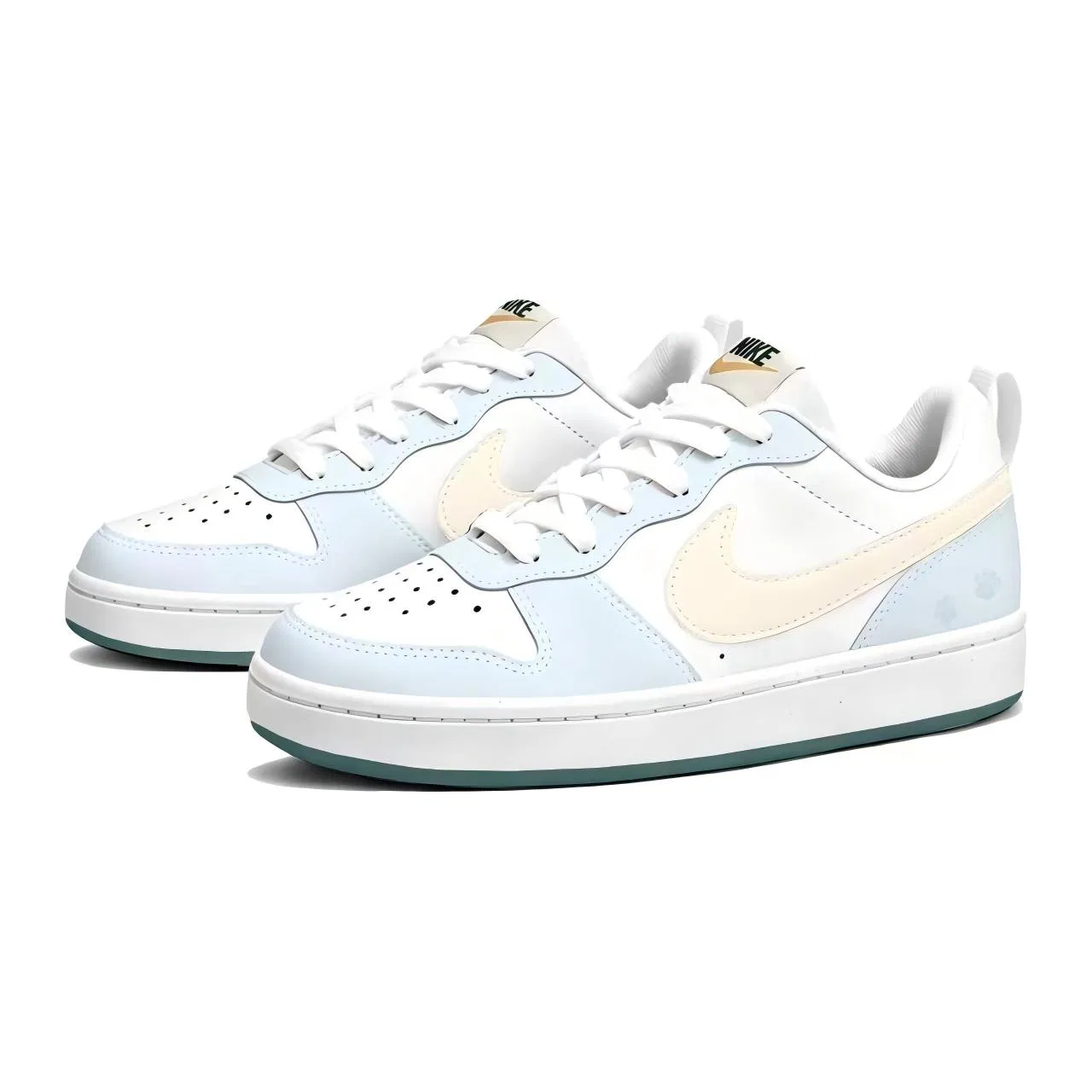 Детские кроссовки для скейтбординга с принтом Court Borough, Nike, White — фото 4