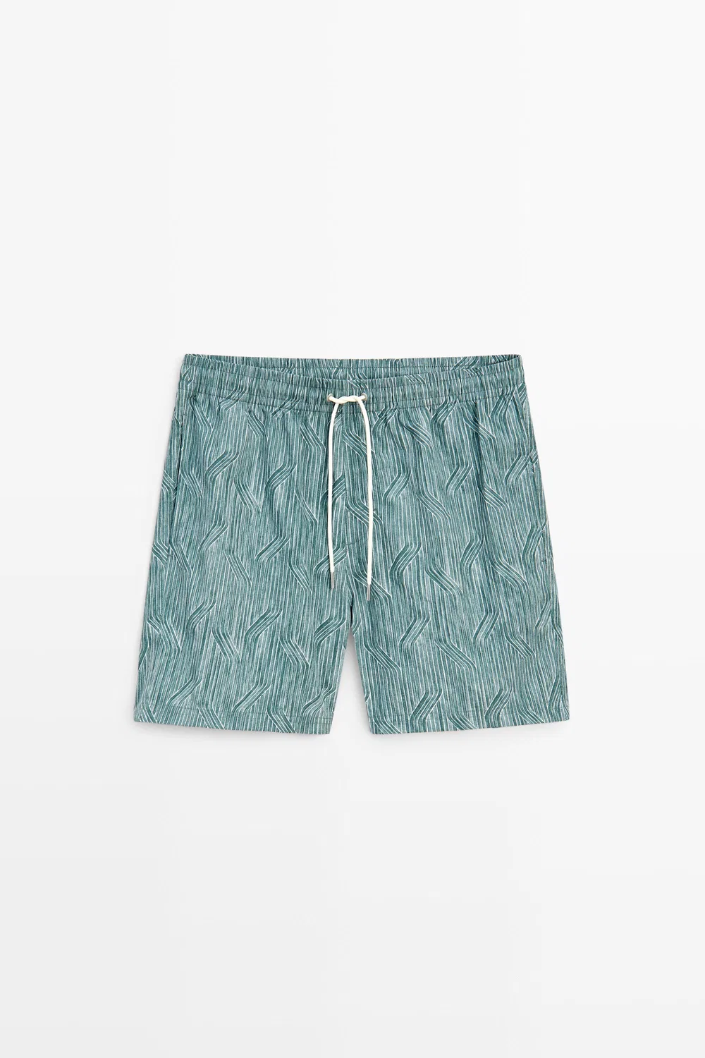 Плавки Massimo Dutti, с принтом, Water Green