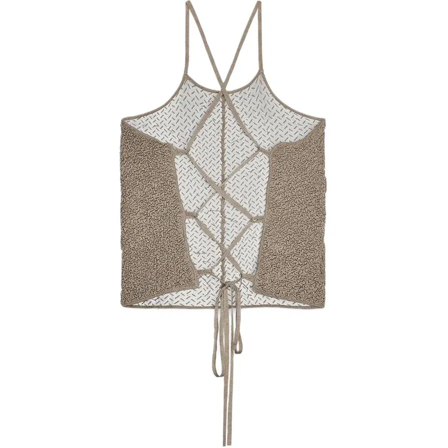 Женская майка на бретелях x Fanglu Lin Camisole, ZARA, Dark Taupe — фото 3