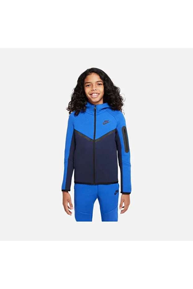Детское худи для девочек с капюшоном, на молнии, Nike, Blue