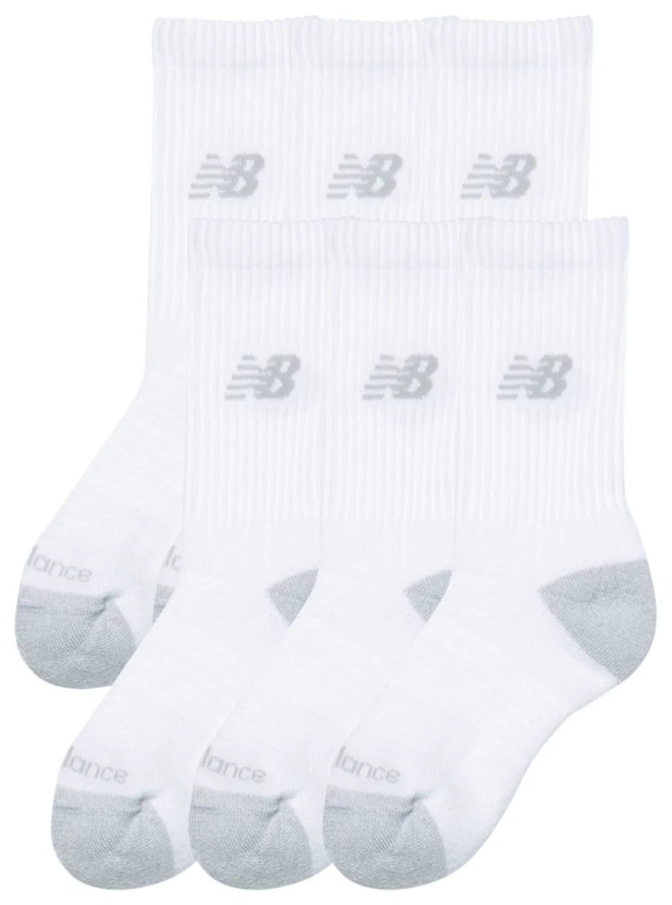 Носки для мальчиков Active Cushion 6PK Crew New Balance, белый — фото 2
