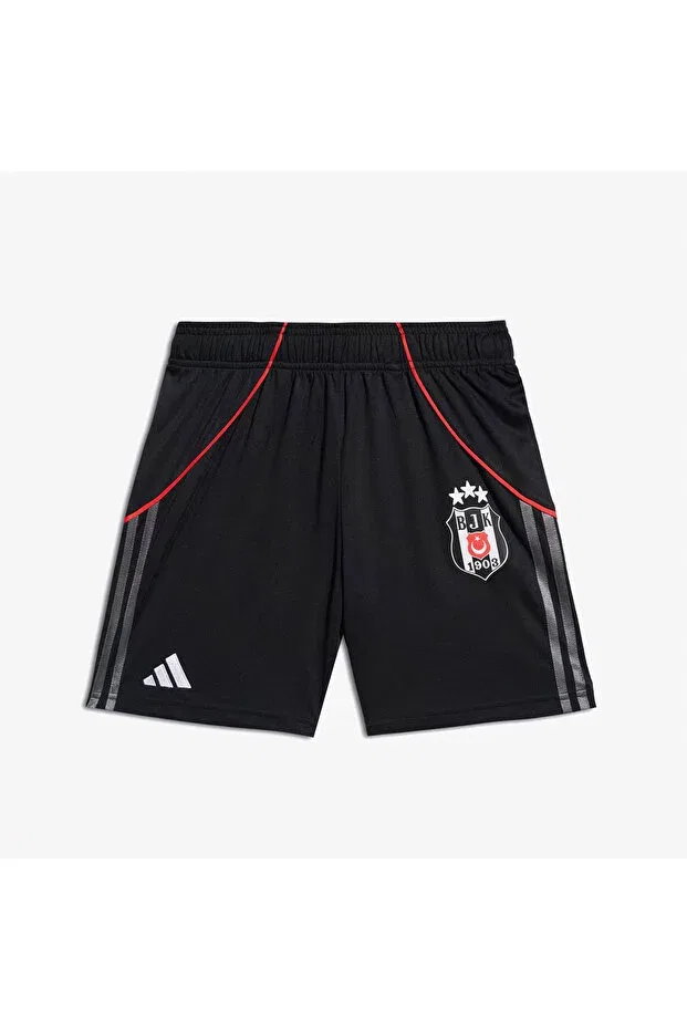Детские шорты для девочек с принтом Beşiktaş jk 25/26 kids black alternate football shorts Adidas, Black — фото 2