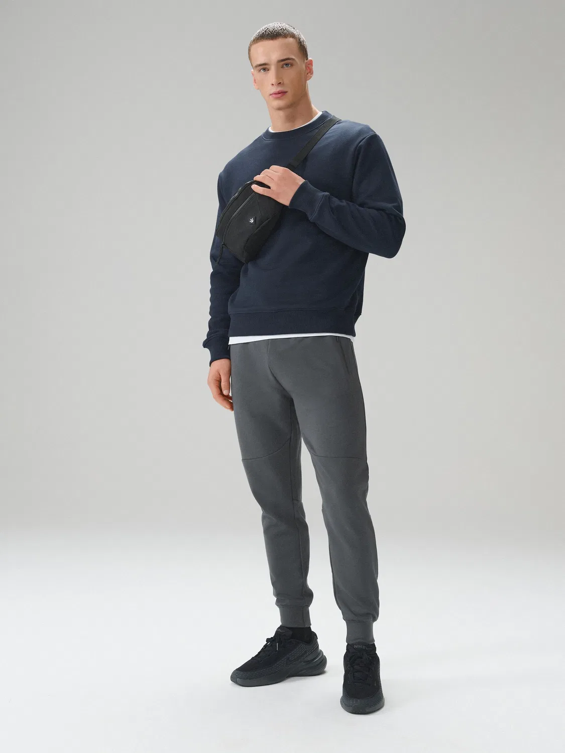 Джоггеры Slim Fit с манжетами, Slate Grey Next
