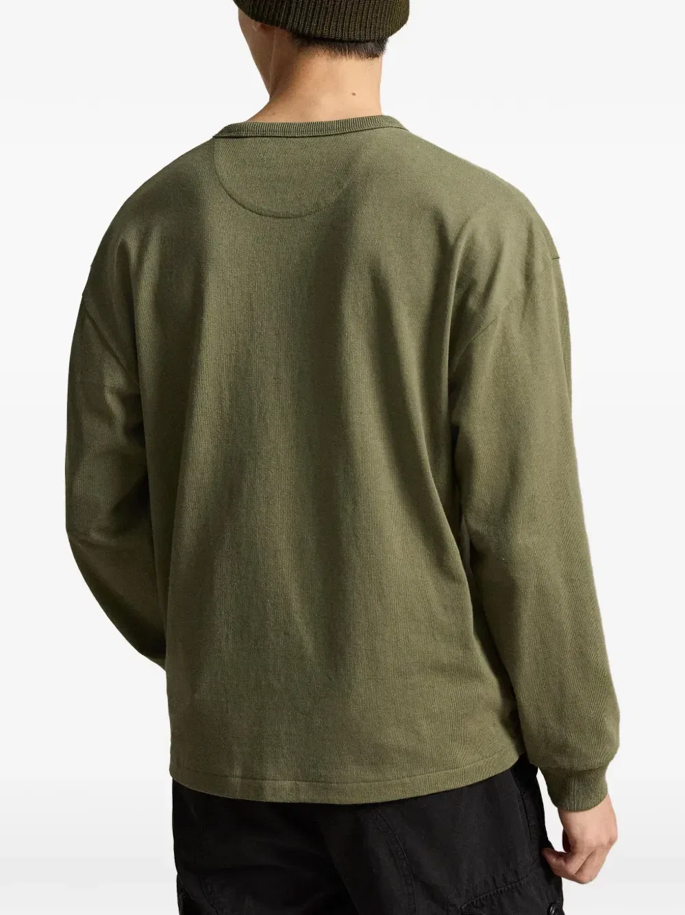 Футболка Relaxed Fit из джерси с длинными рукавами POLO RALPH LAUREN, зеленый — фото 4