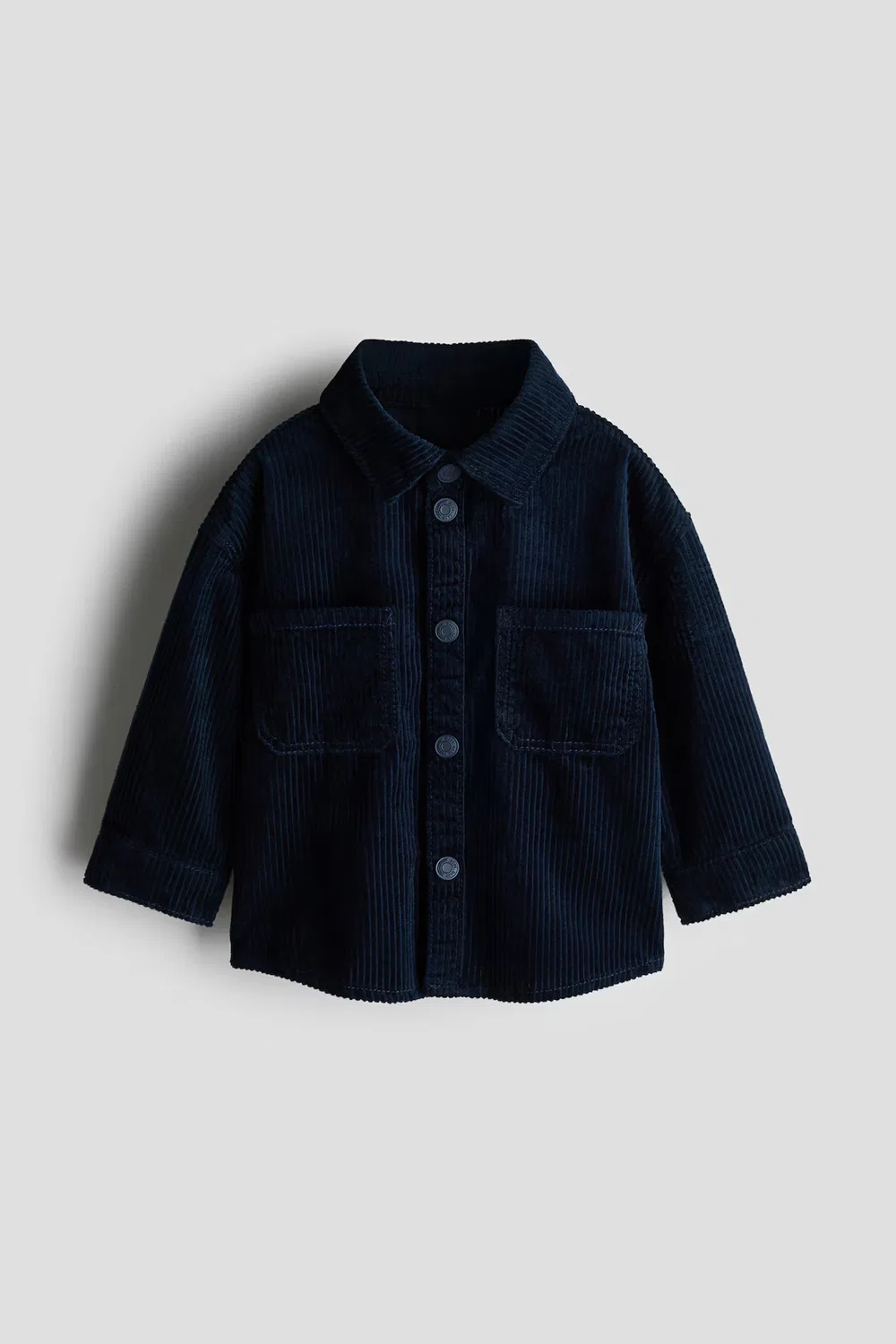 Вельветовая рубашка с узором H&M, Marineblau