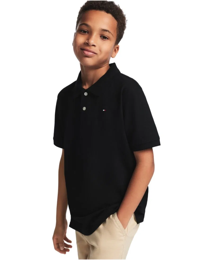 Детская рубашка-поло с коротким рукавом Stretch Ivy Tommy Hilfiger, Black