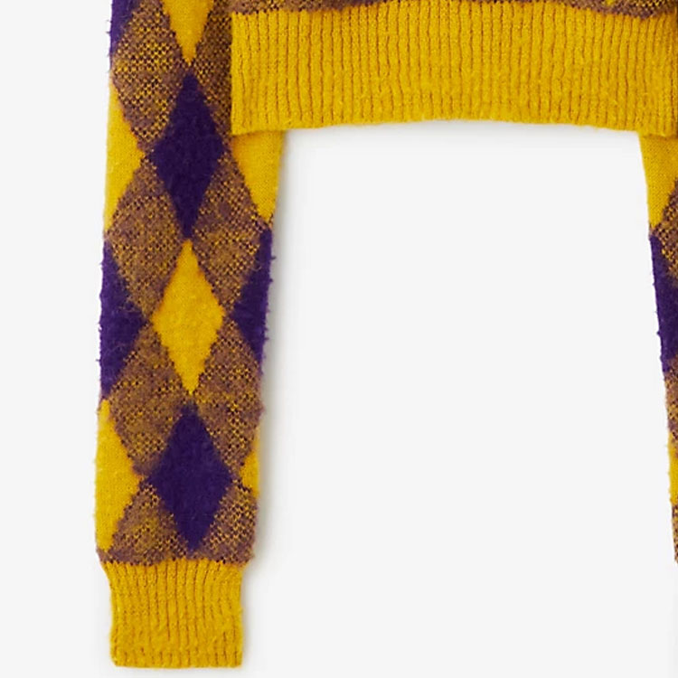 Свитер из шерсти Burberry, женский, желто-оранжевый — фото 4