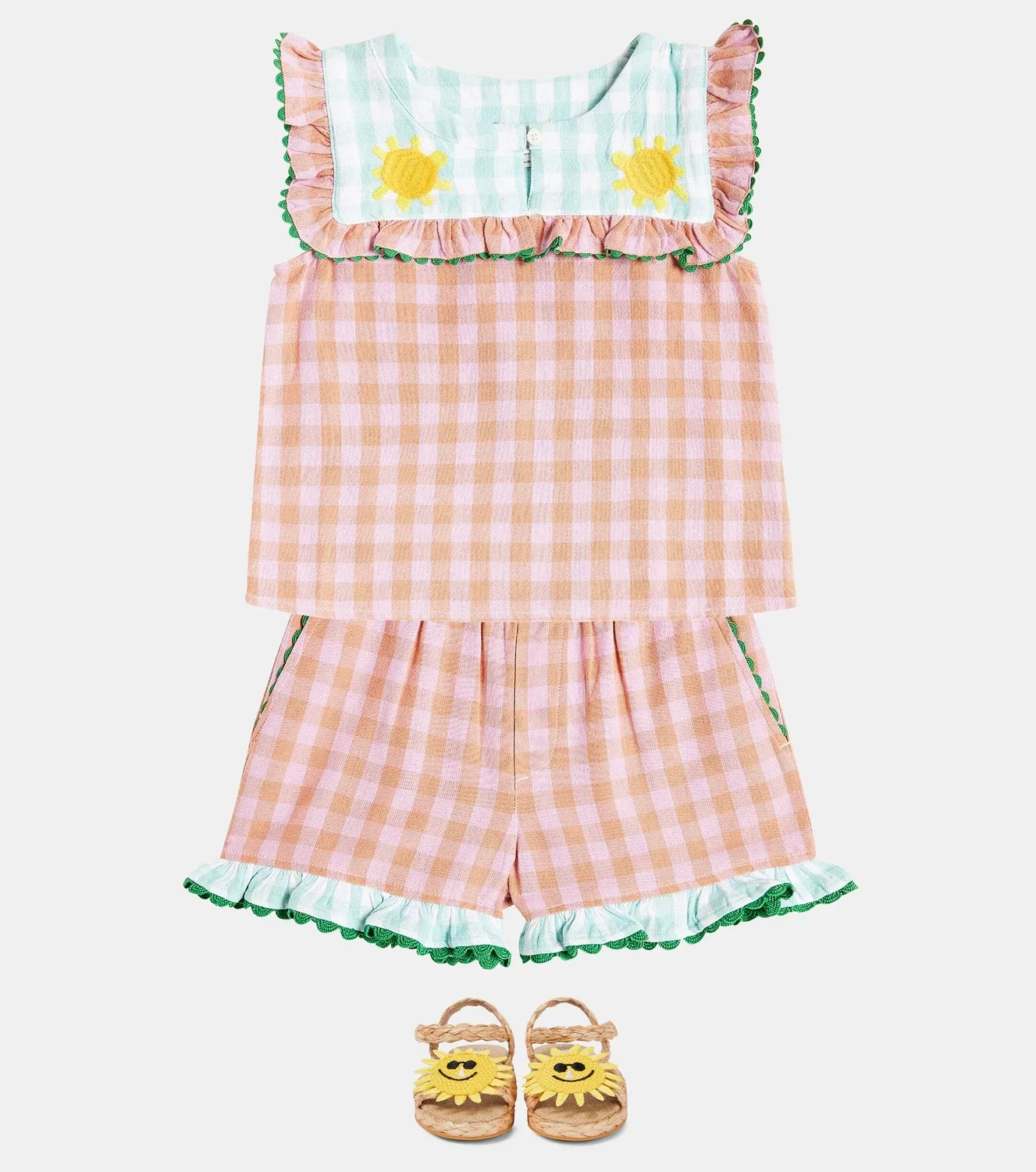 Шорты хлопковые Stella Mccartney Kids, розовый — фото 2