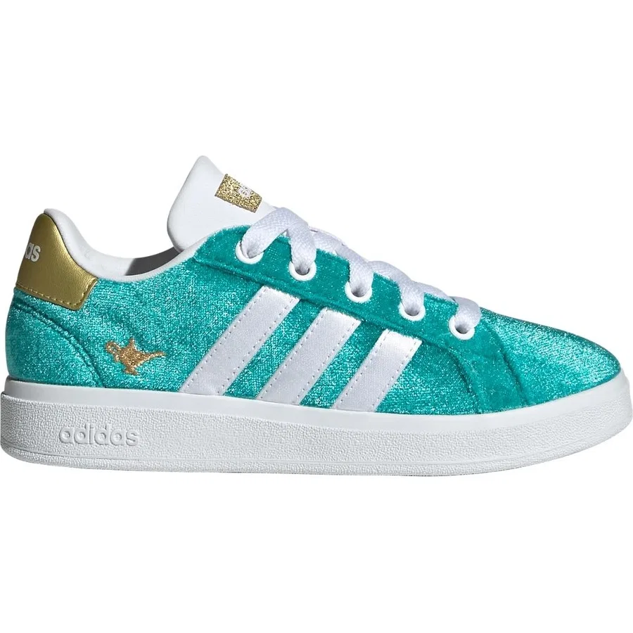 Детские кроссовки с принтом Disney Jasmine Grand Court 2.0 adidas, Бирюзовый