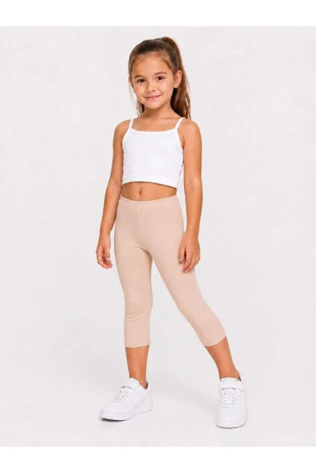 Детские леггинсы для девочек хлопковые Tatlıcottonkids, Nude Color
