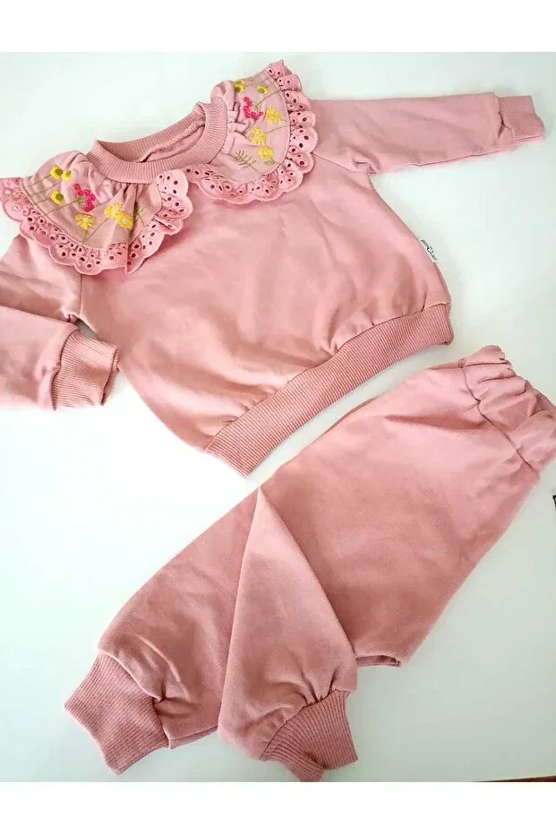 Детский комплект для девочек с цветочным принтом Viamaris, Rose Dry Pink