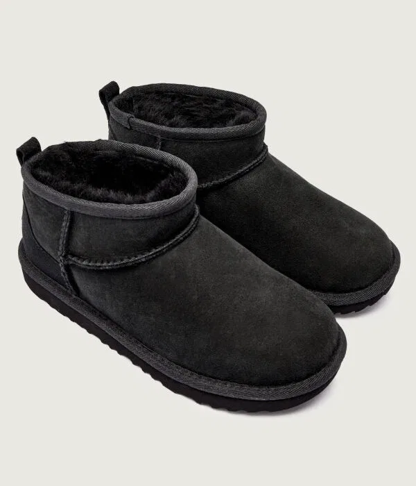 Детские зимние сапоги Classic Ultra Mini UGG, черный — фото 4