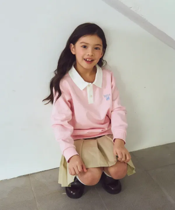 Свитшот с логотипом, Satur Kids, светло-розовый