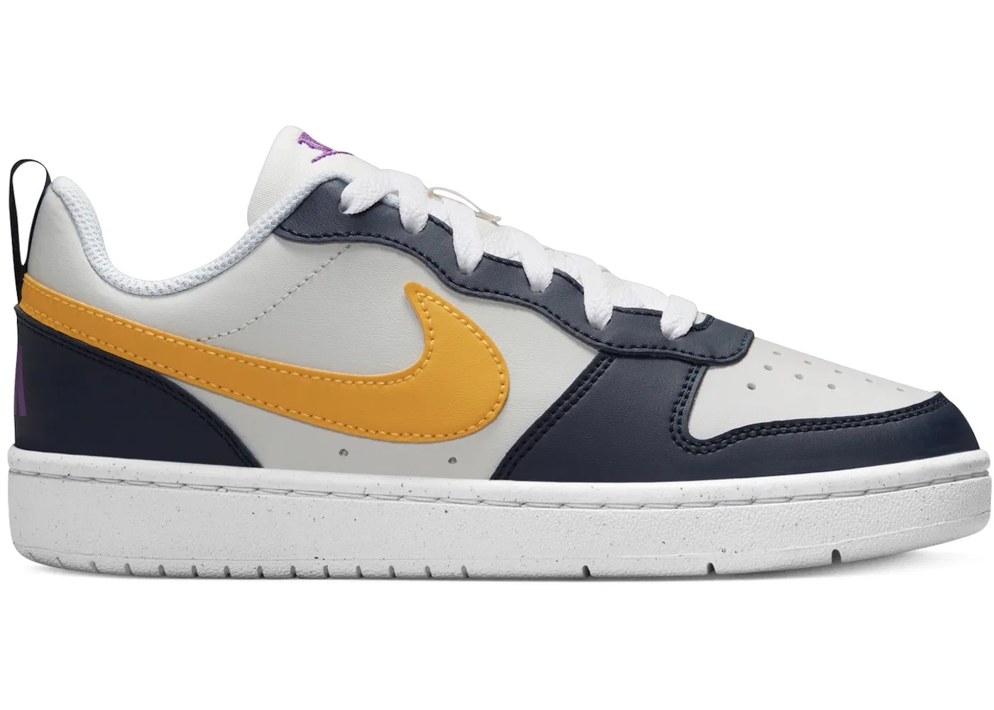 Детские кроссовки для мальчиков Nike Court Borough Low Recraft, Phantom/White/Obsidian/University Gold