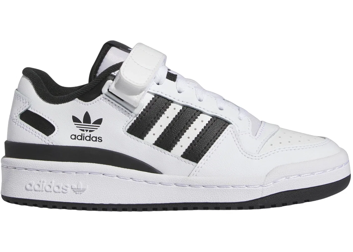 Детские кроссовки для мальчиков с низким профилем Adidas Forum Low, Cloud White/Core Black/Core Black