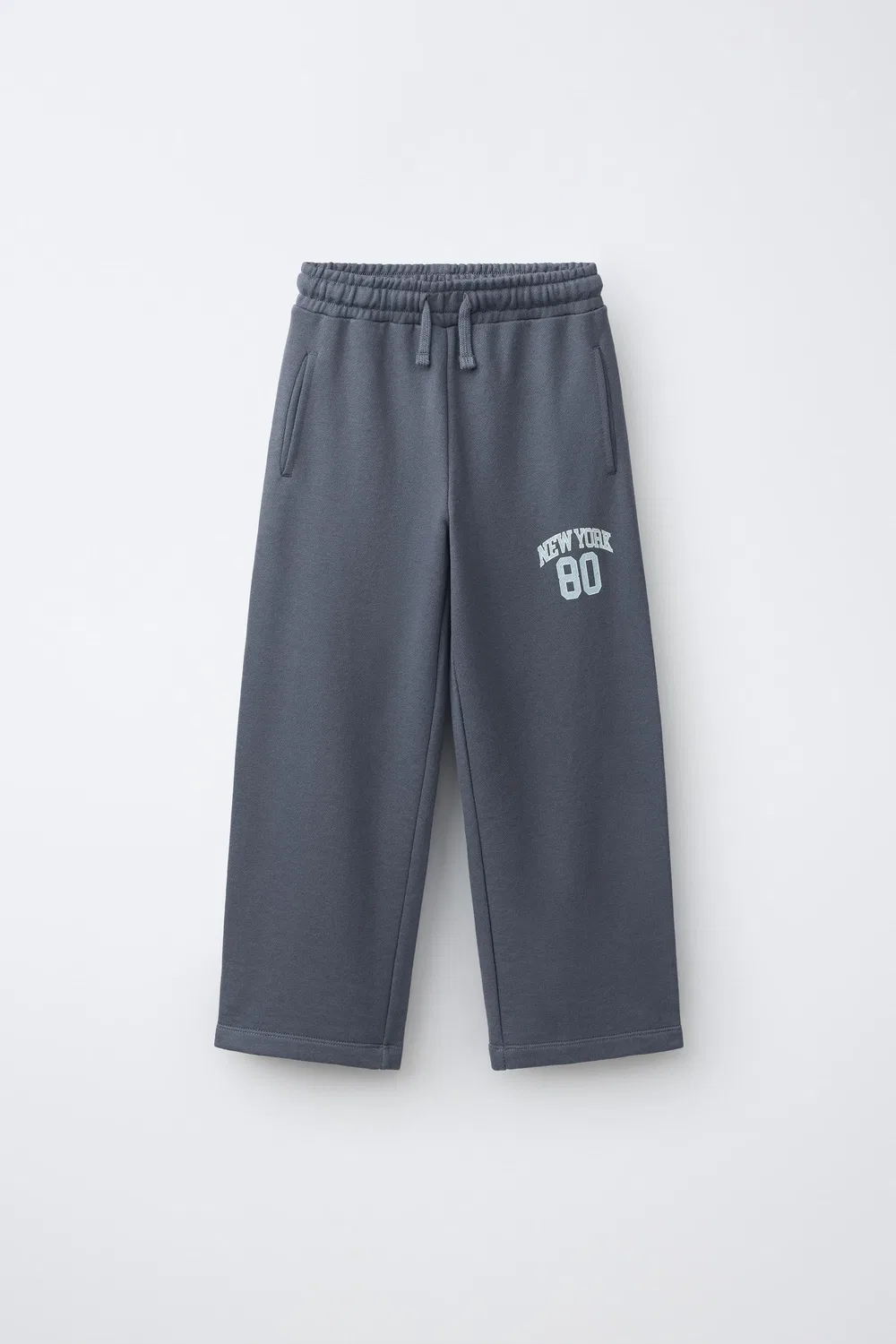 Спортивные брюки прямого кроя (Varsity Straight Jogging Trousers) ZARA, Dark grey